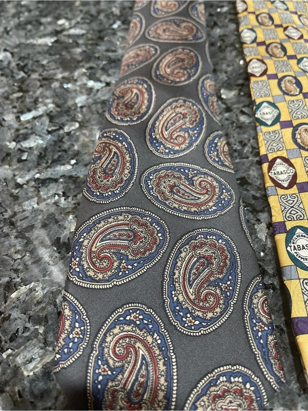 2 New Orleans Theme Silk Ties Tabasco & Maison Blanche